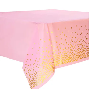 137*274cm Disposable Tablecloth Plastic Tablecloths For Wedding Rectangle Table Birthday Party Rectangular Table Cover Tableware