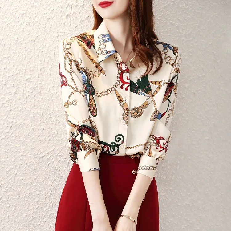 2021 Autumn New y2k Chain Printed Shirt Chiffon Blouses for Women Light Luxury Large Size Long Sleeve Women's Shirt
2021 Autumn New y2k Chain Printed Shirt Chiffon Blouses for Women Light Luxury Large Size Long Sleeve Women's Shirt