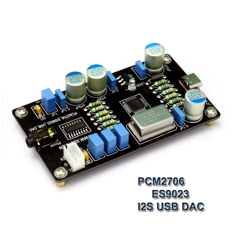 Звуковая карта PCM2706 ES9023 USB ЦАП аудиодекодер Hi-Fi нулевой шум I2S 160 Ом декодер для