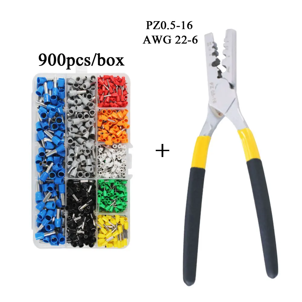 Germany Style Small Crimping Plier With Insulated Ferrul Terminal AWG22-6 Profession Tool Set
Germany Style Small Crimping Plier With Insulated Ferrul Terminal AWG22-6 Profession Tool Set