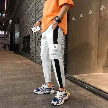 Hip hop Streetwear Men Harem Cargo Pants Korean Jogger Sweatpants Solid color Black White Ankle Length Trousers M-XXL
Hip hop Streetwear Men Harem Cargo Pants Korean Jogger Sweatpants Solid color Black White Ankle Length Trousers M-XXL