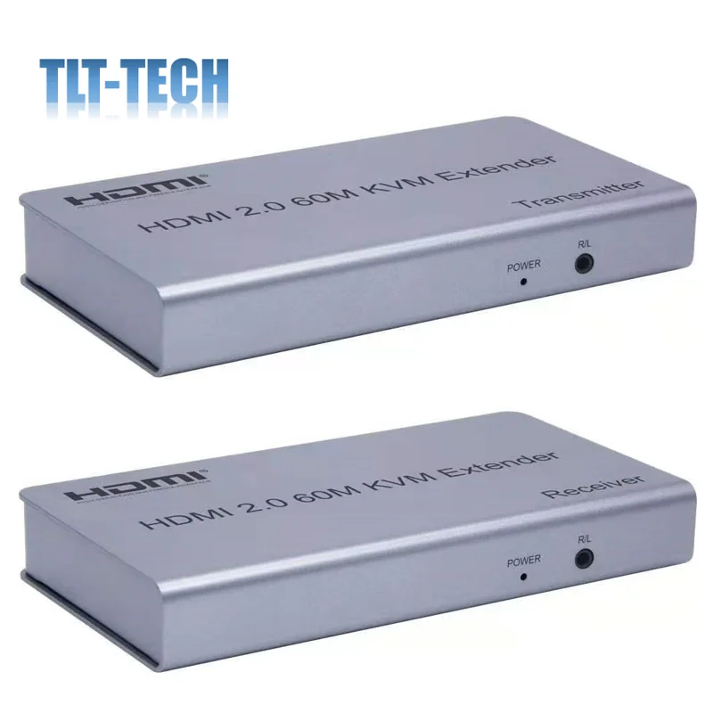 

One Pair 4K 60hz HDMI 2.0 KVM Extender Over Ethernet cable cat5/6 distance up to 60 meters support keyboard and mouse