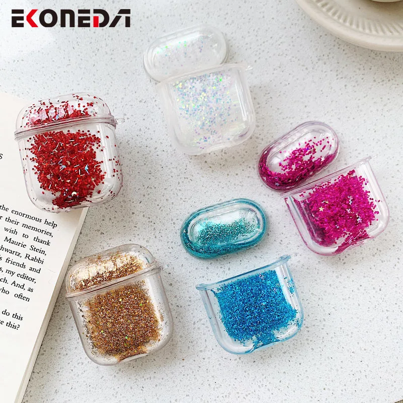 EKONEDA Luxury Dynamic Silicone Case For Airpods Case Glitter Bling Liquid Protective Shell For Airpod 2 Case Cover
EKONEDA Luxury Dynamic Silicone Case For Airpods Case Glitter Bling Liquid Protective Shell For Airpod 2 Case Cover