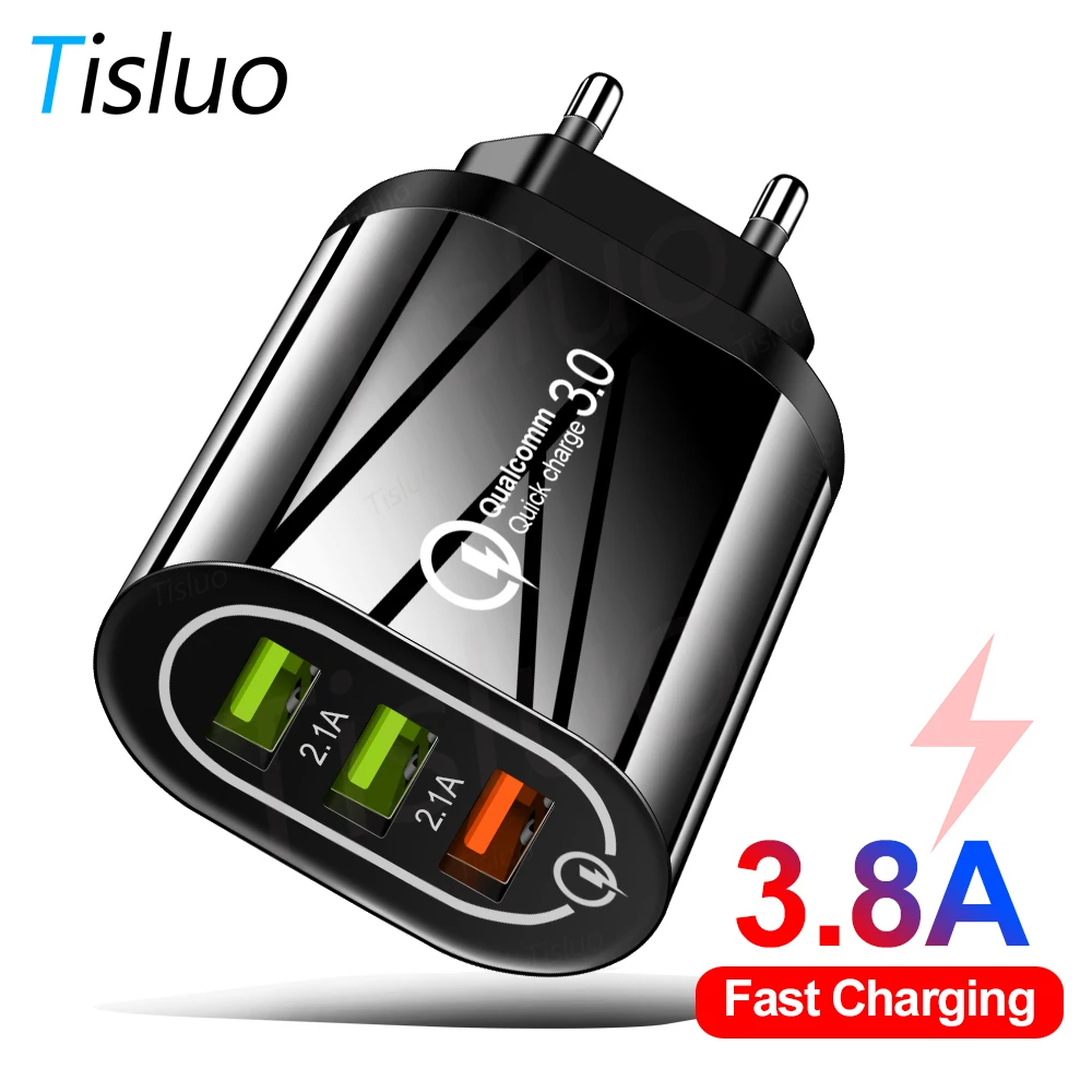 Tisluo Quick Charge 3.0 USB Phone Charger For Samsung S8 S9 Xiaomi mi 8 Huawei Fast Wall Charging For iPhone 6 7 8 X XS Max iPad
Tisluo Quick Charge 3.0 USB Phone Charger For Samsung S8 S9 Xiaomi mi 8 Huawei Fast Wall Charging For iPhone 6 7 8 X XS Max iPad