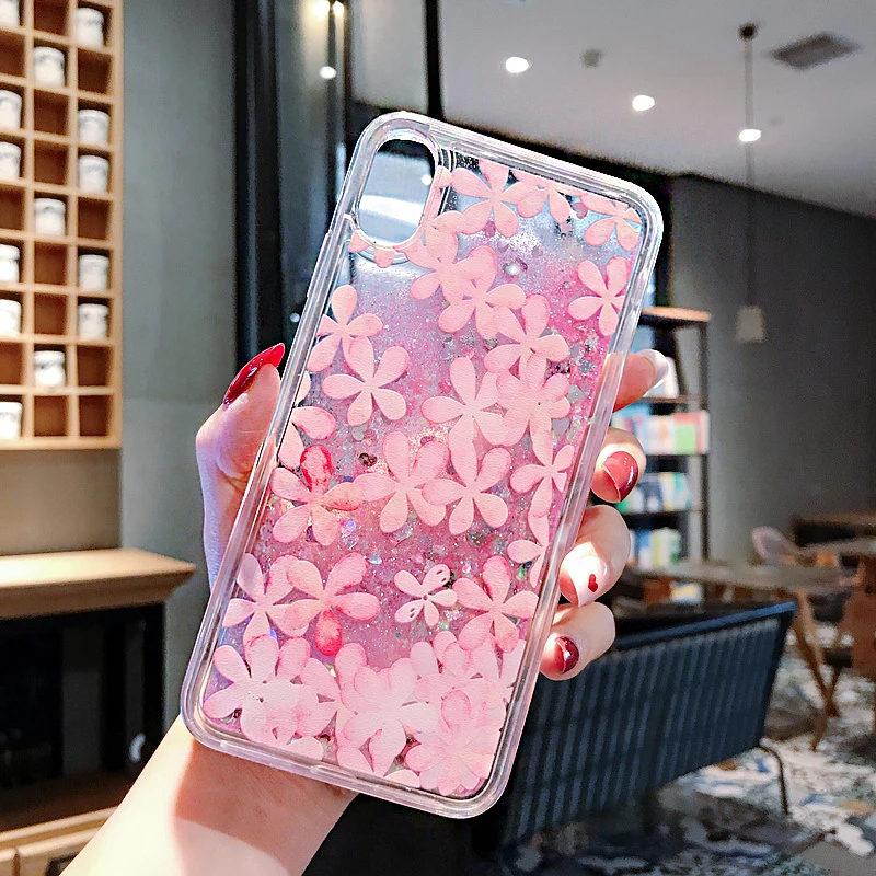 Luxury Bling Liquid Quicksand flowers Case For Apple iPhone XR Max X XS MAX for iPhone 6 6S 7 8 Plus Glitter Cover
Luxury Bling Liquid Quicksand flowers Case For Apple iPhone XR Max X XS MAX for iPhone 6 6S 7 8 Plus Glitter Cover