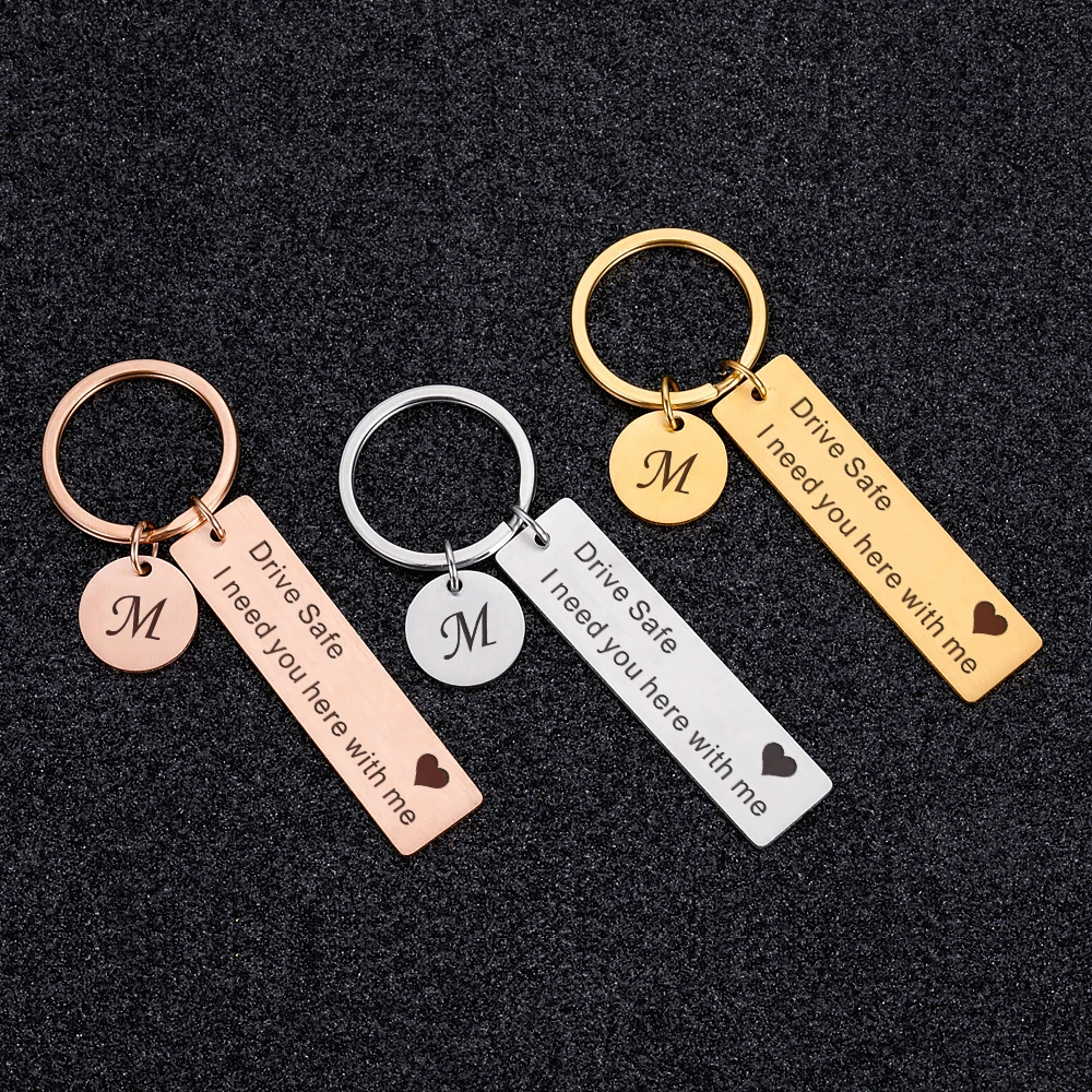 Custom Keychain Engrave Keyring A-Z 26 Initials Letter Drive Safe Drive Safe I Need You Here with Me for Couples Men Women Gift
Custom Keychain Engrave Keyring A-Z 26 Initials Letter Drive Safe Drive Safe I Need You Here with Me for Couples Men Women Gift