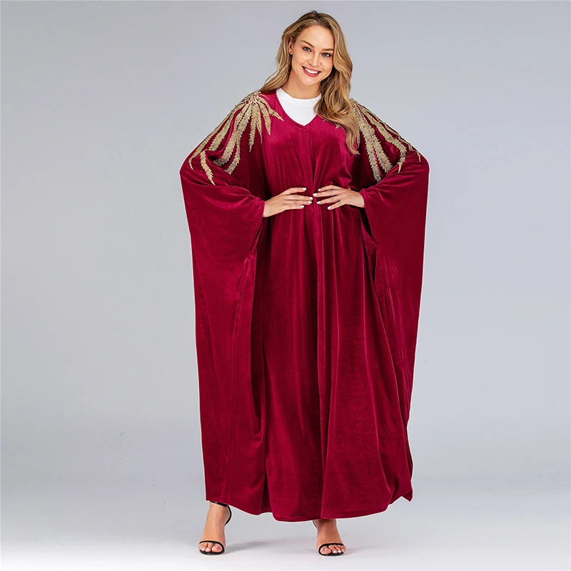 Бархатная мусульманская абайя кимоно хиджаб платье Abayas для женщин Elbise одежда