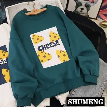 Korean New Autumn Terry Cotton Sweatshirt Multi Color Long Sleeve Crewneck Pullover Hoodie Female Students Loose Hoodies 
Korean New Autumn Terry Cotton Sweatshirt Multi Color Long Sleeve Crewneck Pullover Hoodie Female Students Loose Hoodies