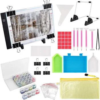 133Pcs/set Diamond Painting Tools A4LED Light Pad Kit with Stand Apply to Full and Partial Drill Painting 33.5 x 23.3 cm TB Sale
133Pcs/set Diamond Painting Tools A4LED Light Pad Kit with Stand Apply to Full and Partial Drill Painting 33.5 x 23.3 cm TB Sale