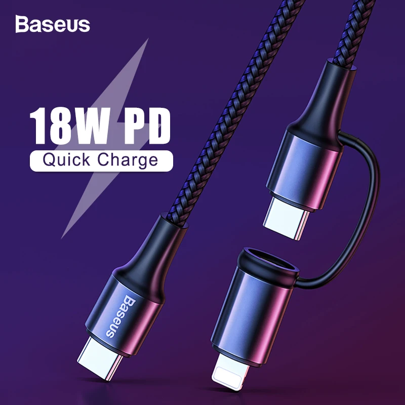 Baseus 60W USB Type C Cable to USB-C PD Fast Charging Charger USB C To USB Cable For iPhone 11 Pro Max 2 in 1 Cable Wire Cord
Baseus 60W USB Type C Cable to USB-C PD Fast Charging Charger USB C To USB Cable For iPhone 11 Pro Max 2 in 1 Cable Wire Cord