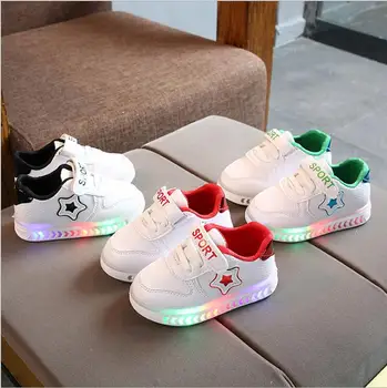 Kids Toddler Shoes Led Glowing Sneakers With Light Children Running Shoes Hook Loop Fashion Luminous Sport Shoes For Girls Boys
Kids Toddler Shoes Led Glowing Sneakers With Light Children Running Shoes Hook Loop Fashion Luminous Sport Shoes For Girls Boys