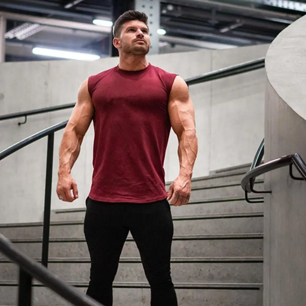 Gym Tank Top Men's Fitness Workout Sleeveless Shirt