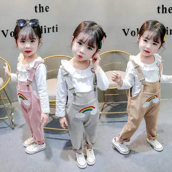 Spring Autumn Children Baby Girls Clothing Sets flowers T Shirt rainbow overalls Pants 2pcs Infant Clothes Suit Toddler Costume
Spring Autumn Children Baby Girls Clothing Sets flowers T Shirt rainbow overalls Pants 2pcs Infant Clothes Suit Toddler Costume