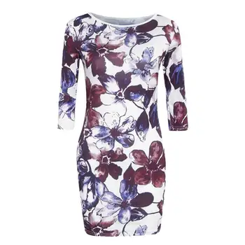 Fashion Women Club Party Flower Print Round Neck Half Sleeve Bodycon Mini Dress
Fashion Women Club Party Flower Print Round Neck Half Sleeve Bodycon Mini Dress