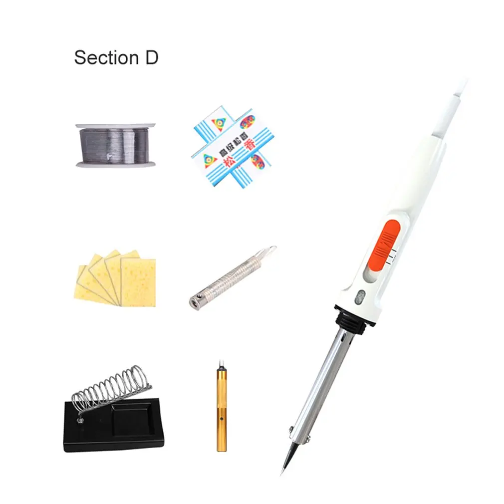 Electric Soldering Iron Kit Soldering Iron Handle Heat Pencil Repair Tool Kit Temperature Adjustable Welding Solder Tool Kit
Electric Soldering Iron Kit Soldering Iron Handle Heat Pencil Repair Tool Kit Temperature Adjustable Welding Solder Tool Kit