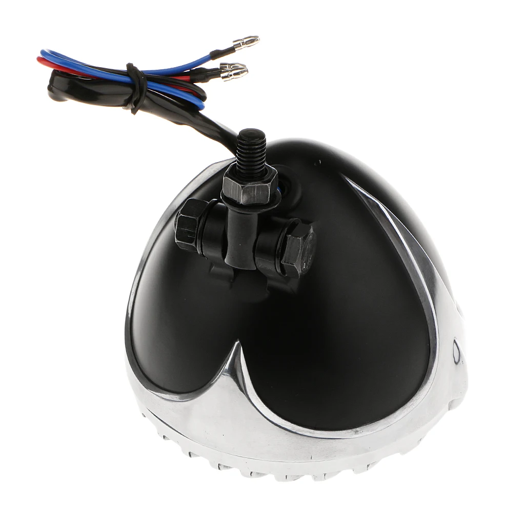 Motorcycle Head Light Finned Grill Cover Housing Lens For Harley Chopper Bob Motorcycle Head Light Finned Grill Cover Housing Lens For Harley Chopper Bob