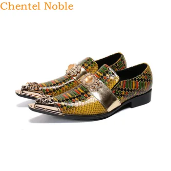 Chentel Noble Manual Metal Mens Dress Shoes Handsome Flat Slip-On Casual Mens Shoes Party Unique Temperament Male Mixed Color
Chentel Noble Manual Metal Mens Dress Shoes Handsome Flat Slip-On Casual Mens Shoes Party Unique Temperament Male Mixed Color