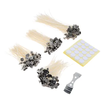 100Pcs Cotton Low Smoke Candle Wicks with 100Pcs Candle Wick Stickers and Candle Wick Centering Device for Candle Making Crafts
100Pcs Cotton Low Smoke Candle Wicks with 100Pcs Candle Wick Stickers and Candle Wick Centering Device for Candle Making Crafts