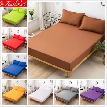 Fitted Sheet Pillowcase Set Solid Pure Color Coffee Bedspread with Rubber Elastic Mattress Cover 150x200 180x200 180x220 200x220
Fitted Sheet Pillowcase Set Solid Pure Color Coffee Bedspread with Rubber Elastic Mattress Cover 150x200 180x200 180x220 200x220