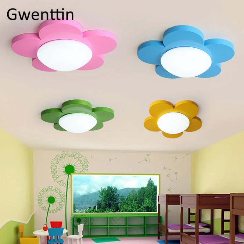 Ultra-thin Flower LED Ceiling Light Modern Lamp Surface Mount Lights Children's Room Foyer Bedroom Home Decor Luminaire | Лампы и