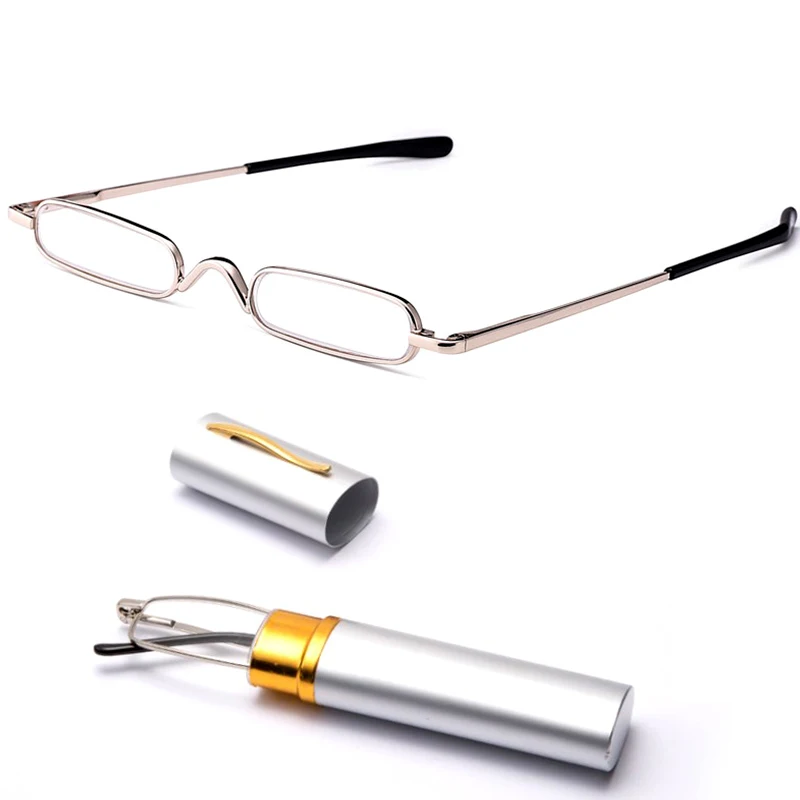 

Fashion Women Men Reading Glasses Pocket Pen Style Mini Portable Magnify Presbyopia Eyeglasses with Diopter 1.0-4.0