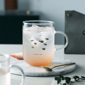 Chic Glass Mug Fish Planet Gold Printing Breakfast Milk Juice Coffee Cup Crystal Transparent Mugs Handle Drinkware Couple Gifts
Chic Glass Mug Fish Planet Gold Printing Breakfast Milk Juice Coffee Cup Crystal Transparent Mugs Handle Drinkware Couple Gifts
