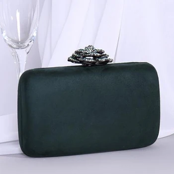 Fashion Dark Green Color Designer Crossbody Luxury Bag Diamond Flower Clutch Purse Mini Banquet Shoulder Chain Phone Case
Fashion Dark Green Color Designer Crossbody Luxury Bag Diamond Flower Clutch Purse Mini Banquet Shoulder Chain Phone Case