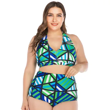 Halter Bikini Large Size Swimsuit Women 2019 High Waisted Swimwear Push Up Bathing Suit Printed May Female Beach Bathers
Halter Bikini Large Size Swimsuit Women 2019 High Waisted Swimwear Push Up Bathing Suit Printed May Female Beach Bathers