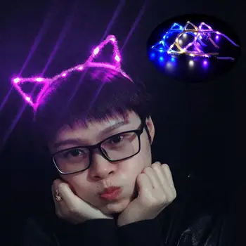 Hair Hoops Light LED Hair Hoops Hair Hoops Creative Fashion Cat Ears Girl Multicolor Headband Party Flashing Bar Women
Hair Hoops Light LED Hair Hoops Hair Hoops Creative Fashion Cat Ears Girl Multicolor Headband Party Flashing Bar Women