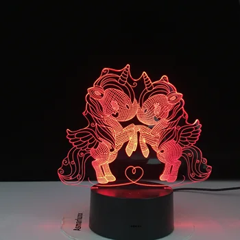 Unicorn Twins Lamp Night Light 3D Led Lamp Night Light LED Night Light Decor Led light Lamp Led Touch Light Child Lamp Dropship
Unicorn Twins Lamp Night Light 3D Led Lamp Night Light LED Night Light Decor Led light Lamp Led Touch Light Child Lamp Dropship