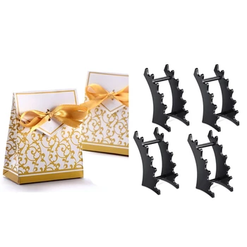 50 Pcs Box Dragee Accessory Wedding Decoration Table Baptism Party Fleur Dore & 4 Pcs Plastic 6-Slots Pen Display Stand 
50 Pcs Box Dragee Accessory Wedding Decoration Table Baptism Party Fleur Dore & 4 Pcs Plastic 6-Slots Pen Display Stand