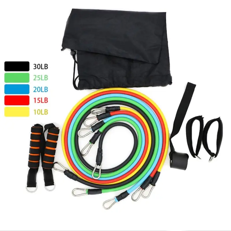 11 Pcs Resistance Band Set Workout Exercise Strap Door Anchor Handle Strength Training Home Gym Workouts Sports Accessory27RD
11 Pcs Resistance Band Set Workout Exercise Strap Door Anchor Handle Strength Training Home Gym Workouts Sports Accessory27RD