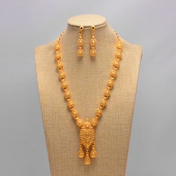 Nigeria Dubai Gold color jewelry sets Women African bridal wedding gifts party for women Bracelet Necklace earrings ring set col 
Nigeria Dubai Gold color jewelry sets Women African bridal wedding gifts party for women Bracelet Necklace earrings ring set col
