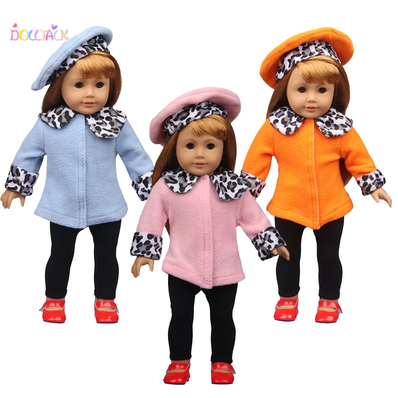 

Toy Accessories Doll Leopard Hat And Clothes Set For 18 inch American IS For 43CM New Baby Born Fit （Only Sell Clothes）