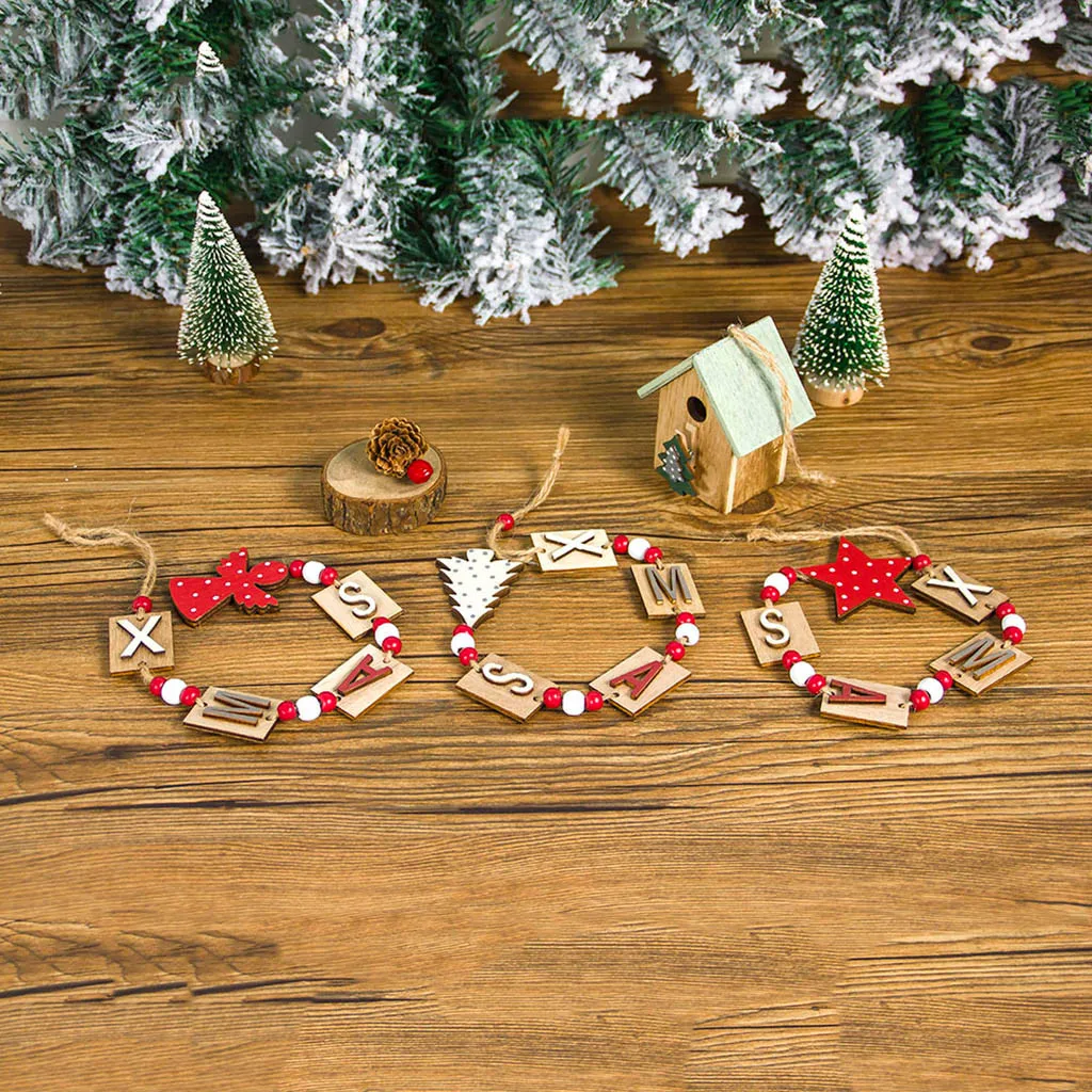 christmas tree hanging ornaments wooden crafts home hang pendant