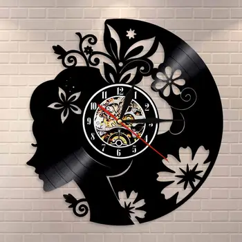 Girl with Floral Hair Wall Art Beautiful Lady Wall Clock Home Decor Wall Watch Fashion Lady Flowers Hair Vinyl Record Wall Clock
Girl with Floral Hair Wall Art Beautiful Lady Wall Clock Home Decor Wall Watch Fashion Lady Flowers Hair Vinyl Record Wall Clock