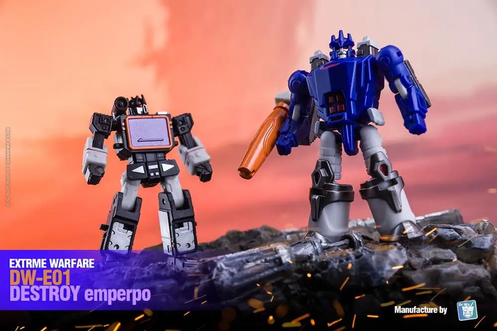 2Pcs/SET Transformation Dr.Wu & DW-E01 Galvatron DW-E02B Soundblaster Legendary Mini PVC Action Figure Model Robot Toys With Box
2Pcs/SET Transformation Dr.Wu & DW-E01 Galvatron DW-E02B Soundblaster Legendary Mini PVC Action Figure Model Robot Toys With Box