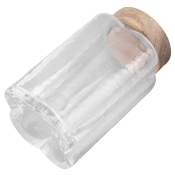 Wooden Cover Glass Jar Grain Container Food Sealed Storage Container Tea Glass Jar Empty Storage Bottle for Home Kitchen Shop Of 
Wooden Cover Glass Jar Grain Container Food Sealed Storage Container Tea Glass Jar Empty Storage Bottle for Home Kitchen Shop Of
