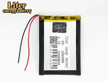 Polymer lithium battery 306080 2200 mah PDA smart tablet computer 3.7 v Rechargeable Battery For MP5 GPS DVD Camera Speaker
Polymer lithium battery 306080 2200 mah PDA smart tablet computer 3.7 v Rechargeable Battery For MP5 GPS DVD Camera Speaker