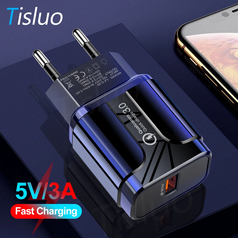 3A Quick Charge 3.0 USB Charger EU US Wall Fast Charging Adapter for iPhone 7 8 X Xs Huawei Samsung Xiaomi Mobile Phone Charger
3A Quick Charge 3.0 USB Charger EU US Wall Fast Charging Adapter for iPhone 7 8 X Xs Huawei Samsung Xiaomi Mobile Phone Charger