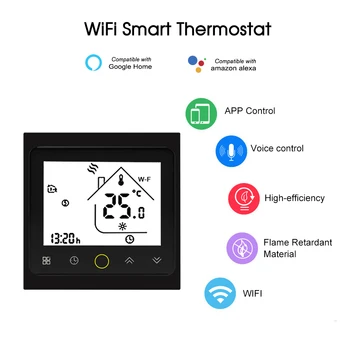 Water/Gas Boiler Thermostat Smart Temperature Controller Tuya Control Programmable Voice Control with Amazon Echo/Google 3A-240V
Water/Gas Boiler Thermostat Smart Temperature Controller Tuya Control Programmable Voice Control with Amazon Echo/Google 3A-240V