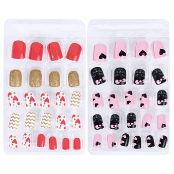 2 Sets 48pcs False Nail Tips Beautiful Stick On Nails Children Fake Nail Kids False Nails for Girls Teenager Kids
2 Sets 48pcs False Nail Tips Beautiful Stick On Nails Children Fake Nail Kids False Nails for Girls Teenager Kids