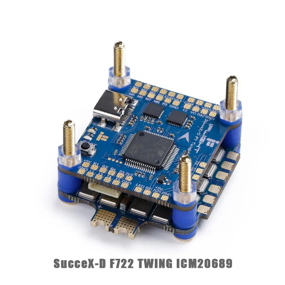 iFlight SucceX-D F7 TwinG Stack with SucceX-D F7 TwinG FC/SucceX 60A V2 Plus BLHeli_32 2-6S ESC for DJI Air Unit HD FPV system
iFlight SucceX-D F7 TwinG Stack with SucceX-D F7 TwinG FC/SucceX 60A V2 Plus BLHeli_32 2-6S ESC for DJI Air Unit HD FPV system
