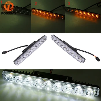 POSSBAY Car Styling White Yellow LED DRL Daytime Running Lights 6/9 LEDs Driving Lamps Auto Work Light External Fog Light
POSSBAY Car Styling White Yellow LED DRL Daytime Running Lights 6/9 LEDs Driving Lamps Auto Work Light External Fog Light