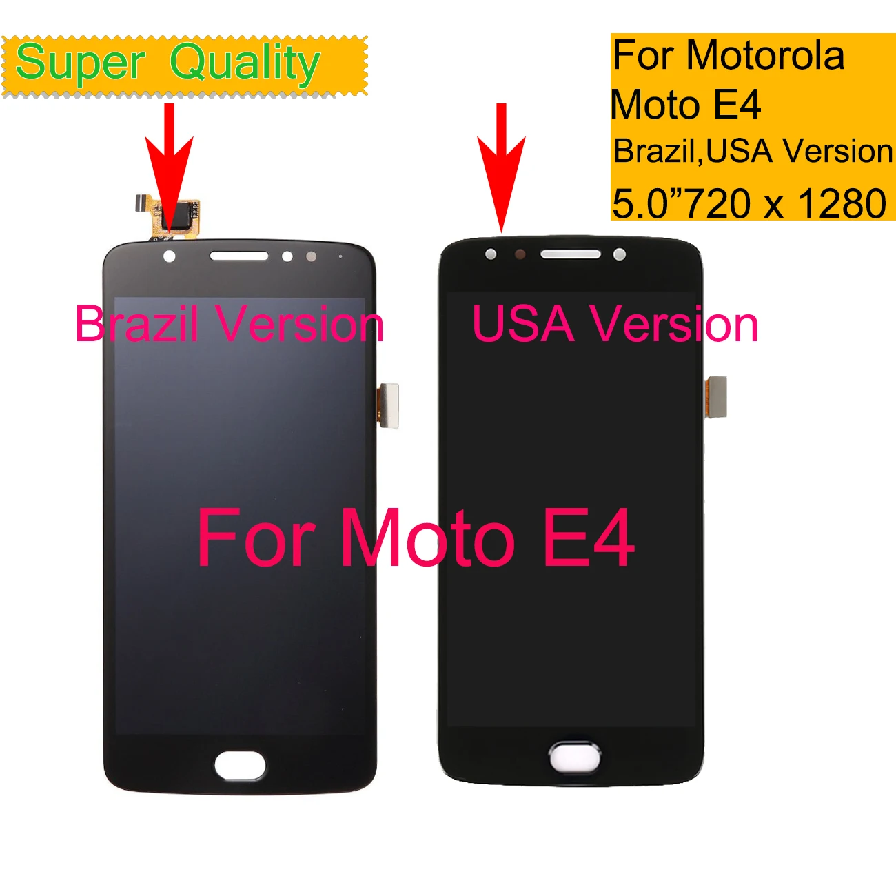 LCD Display For Motorola Moto E4 XT1763 XT1762 XT1772 LCD Display Touch Screen Panel with Digitizer Assembly Replacement
LCD Display For Motorola Moto E4 XT1763 XT1762 XT1772 LCD Display Touch Screen Panel with Digitizer Assembly Replacement
