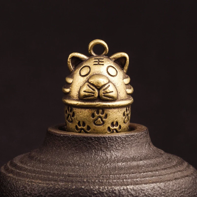 zodiac animals bell key pendant brass (4)