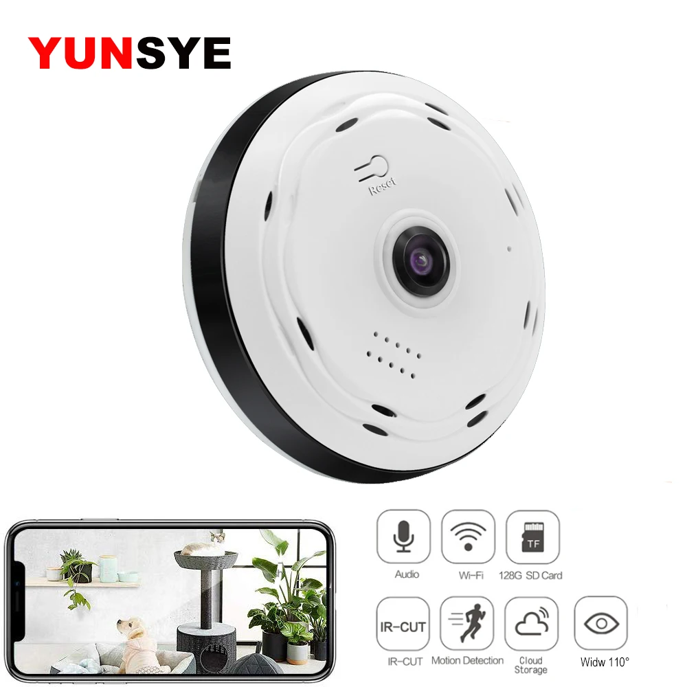 YUNSYE 360 Degree Home Security IP Camera 960P/1080P Smart Panorama IPC P2P Wireless Fisheye Lens CCTV Wifi Camera Baby Monitor
YUNSYE 360 Degree Home Security IP Camera 960P/1080P Smart Panorama IPC P2P Wireless Fisheye Lens CCTV Wifi Camera Baby Monitor