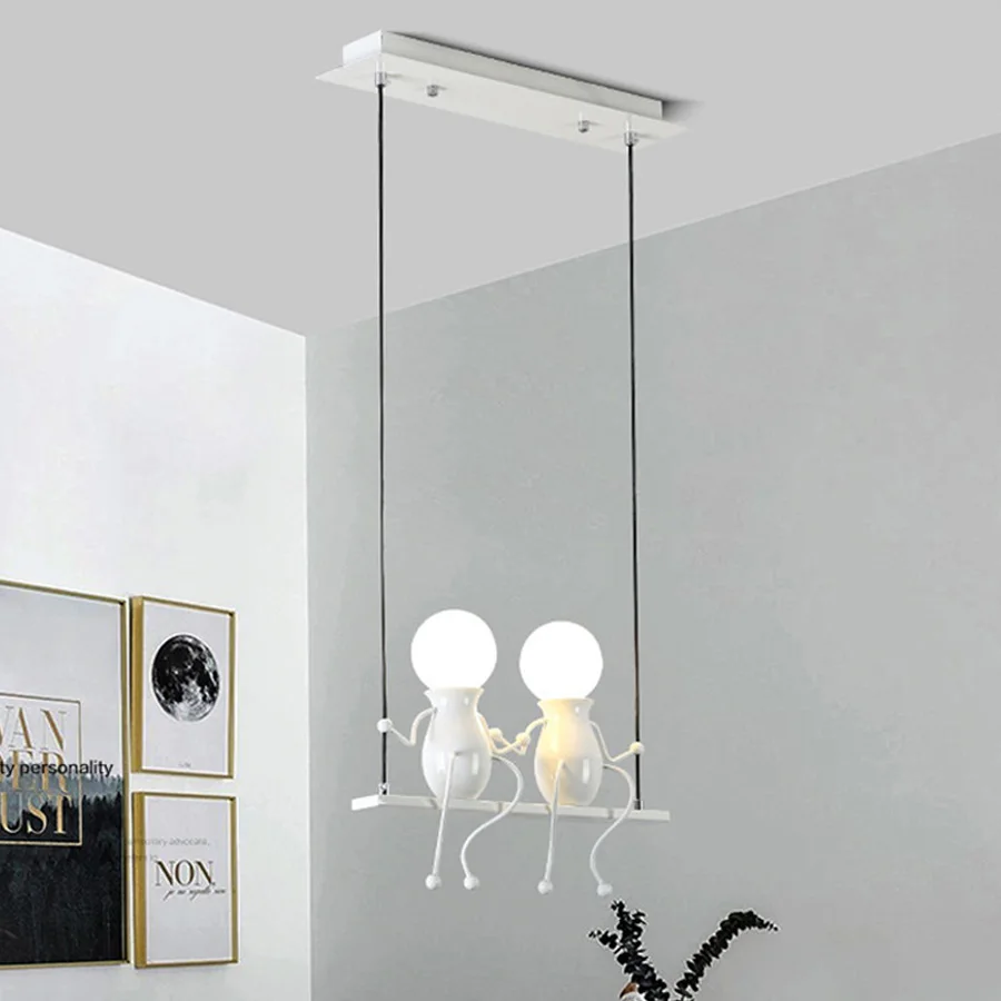 E27 Creative Little Man Swing Pendant Light Restaurant Bar Cafe Swing Pendant Lamp Baby Kids Children's Room Hanging Light
E27 Creative Little Man Swing Pendant Light Restaurant Bar Cafe Swing Pendant Lamp Baby Kids Children's Room Hanging Light