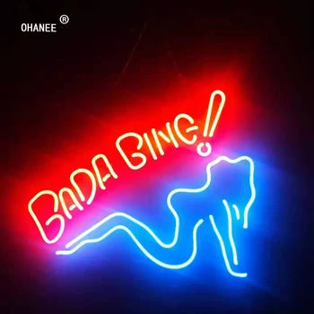 OHANEE Custom Bada Bing Girl Sign Light Real Glass Neon Tube HandMade Beer Bar Shop Logo Pub Store Club Garage Nightclub
OHANEE Custom Bada Bing Girl Sign Light Real Glass Neon Tube HandMade Beer Bar Shop Logo Pub Store Club Garage Nightclub