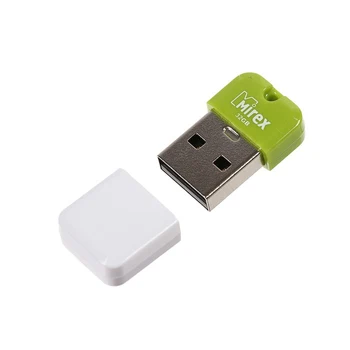 

Mirex ARTON GREEN flash drive, 32 GB, USB2.0, read up to 25 Mb / s, write up to 15 Mb / s, white-green 4245659